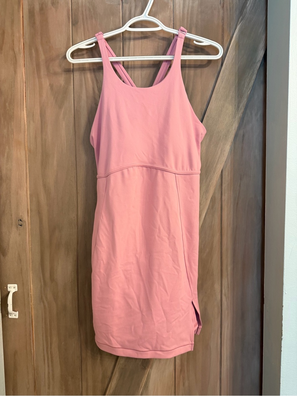 Sleeveless Pink Tank Dress - Women's Casual Active Dress